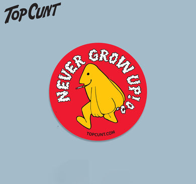 Never Grow Up Sticker